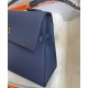 Replicas Hermes Kelly II Sellier 25 Epsom Bolso de Hombro Azul Oscuro Baratos España