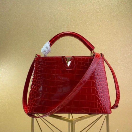 Replicas Louis Vuitton Capucines PM Cocodrilo Bolsa N96882 Baratos Imitacion
