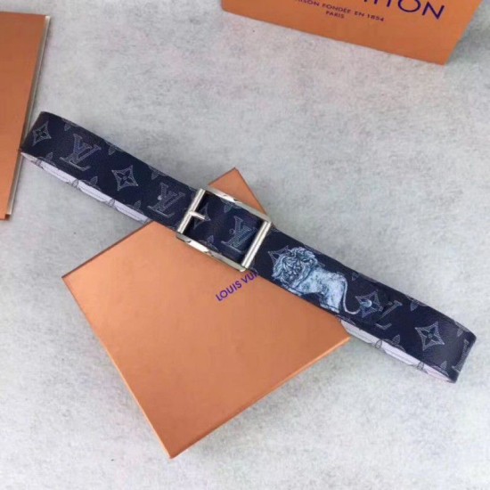 Replicas Louis Vuitton Reverso 40MM Cinturón Monogram Savane MP010S Baratos Imitacion