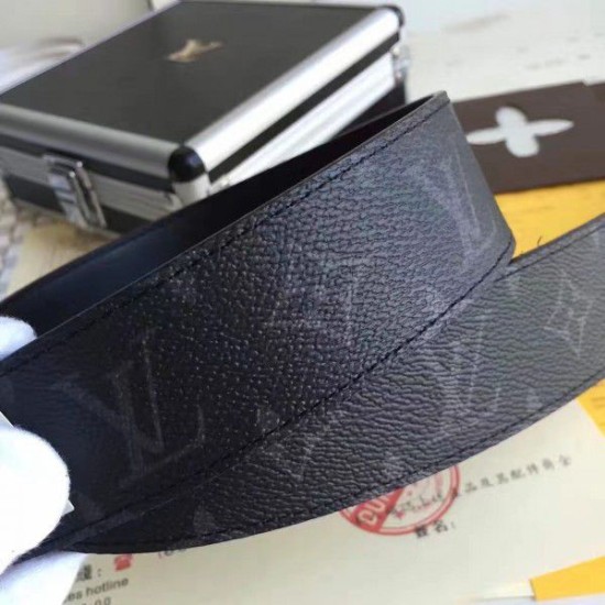 Replicas Louis Vuitton Reverso 40mm Cinturón Monograma Eclipse M9044N Baratos Imitacion