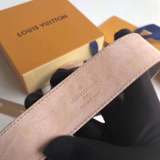 Replicas Louis Vuitton Voyager 35mm Cinturón Monogram Titanium MP043U Baratos Imitacion