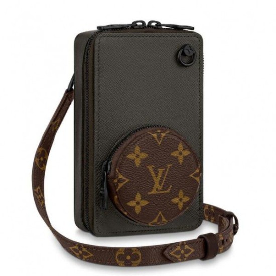 Replicas Louis Vuitton Phone Box Taiga Leather M30581 Baratos Imitacion