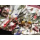 Replicas Gucci Modal de seda con estampado de flores 110 x 110 café Baratos Imitacion