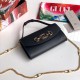 Replicas Gucci Zumi mini bolso de cuero liso 564718 negro Baratos Imitacion