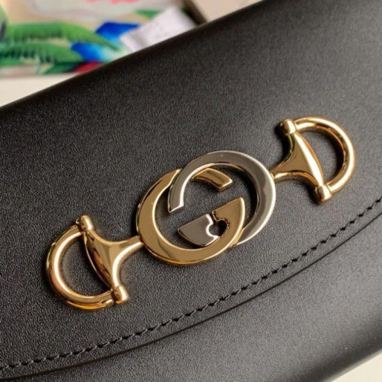 Replicas Gucci Zumi mini bolso de cuero liso 564718 negro Baratos Imitacion