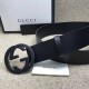Replicas Gucci Cinturón de con hebilla negra G 368186 entrelazada Baratos Imitacion