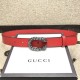 Replicas Gucci Cinturón de con cristal Dionysus hebilla rojo 432142 Baratos Imitacion