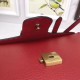 Replicas Gucci GG Marmont bolsa de cuero manija superior 42189 Rojo Baratos Imitacion