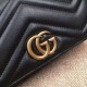 Replicas Gucci GG Marmont Studs mini bolsa debe 488426 Negro Baratos Imitacion
