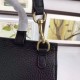 Replicas Gucci GG Marmont tapa de cuero bolsa de la manija 42189 Negro Baratos Imitacion