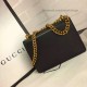 Replicas Gucci GG Marmont bolso de hombro de cuero 431384 Negro Baratos Imitacion
