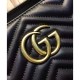 Replicas Gucci GG Marmont Matelasse bolso de la manija superior 443505 Negro Baratos Imitacion