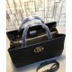 Replicas Gucci GG Marmont Matelasse bolso de la manija superior 443505 Negro Baratos Imitacion